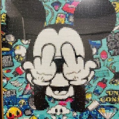 障害者アート ダイヤモンドアート完成品の画像