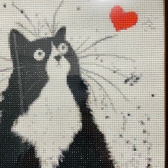 障害者アート　ダイヤモンドアート完成品の画像