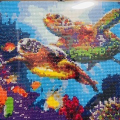 障害者アート　ダイヤモンドアート完成品の画像