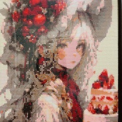 障害者アート　ダイヤモンドアート完成品の画像