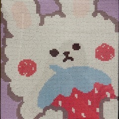 障害者アート　ダイヤモンドアート完成品の画像