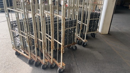 ありがとうございました‼️☆★カゴ台車 カーゴ L型折りたたみ 高さ2種類あり 残り16台くらい★☆