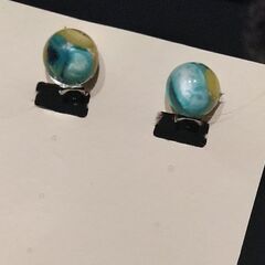ハンドメイド さざれ石イヤリング