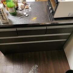 頑丈な キッチンカウンター スチール天板 