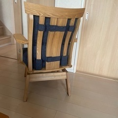 木製　回転チェアの画像