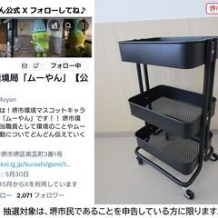 【堺市民限定】(2504-19) 3段メッシュワゴン ブラックの画像