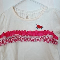 👧95cmキムラタン*ビケットクラブの🍉フリル付きTシャツ超美品!!の画像