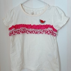 👧95cmキムラタン*ビケットクラブの🍉フリル付きTシャツ超美品!!