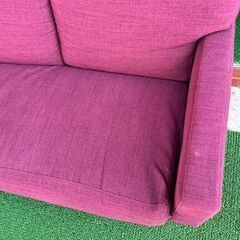 3人掛け ソファ エンジ　オットマン付　お買い得品の画像