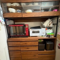 【お取引中】キッチンボード アイアン 食器棚 レンジ台 大型レン...