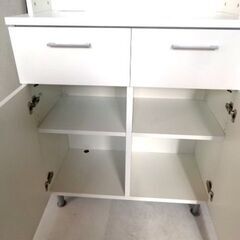 コクヨ キッチンキャビネット 幅90cm 食器棚 レンジ台 中古オフィス家具☆札幌市白石区店頭引取り歓迎【自社配送は札幌市内限定】の画像