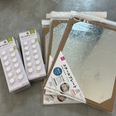 【DIY好きさん】マグネット12個入　スチールプレート各11セットの画像