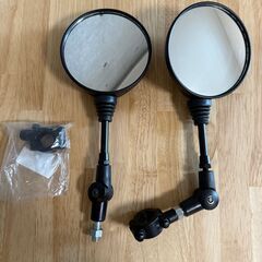 【〜4/15限定出品】バイクミラー＆10mmクランプブラケットセ...