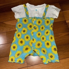 70サイズBABYDOLL ミニー 、ひまわりロンパースの画像