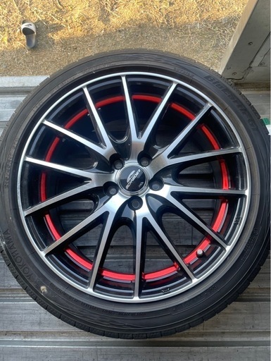 シュナイダーRX-02 アルミホイール 17x7.0 5H(BP/RED) /SCHNEDER 215/45/17