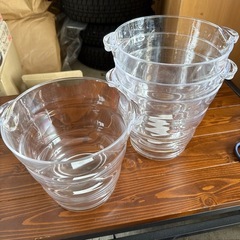 ウェイブワインクーラー　クリア　4個セット