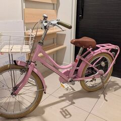 18インチ子供用自転車　コマ付きの画像