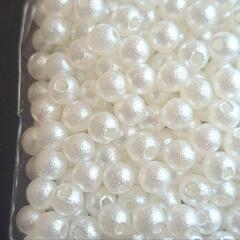 6㎜500個コットンパール風ビーズの画像