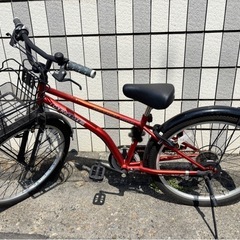 受付停止中　24インチ　子供用自転車　5段変速の画像