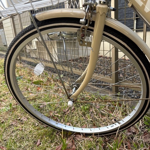 GW限定価格！美品　24インチ子供自転車　ベージュ