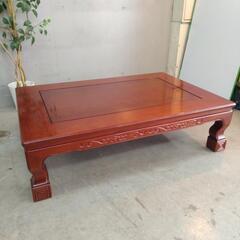 中古 カリモク家具 カリン 花梨 材   座卓 ローテーブル 