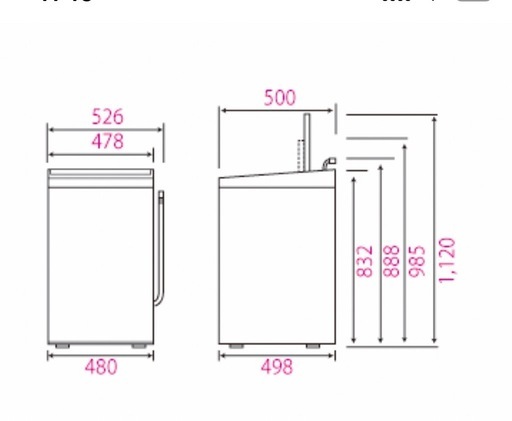 【受付停止中】4.5kg Haier 洗濯機　2019年式　防水カバー付き　