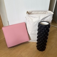 マッサージローラー＋折りたたみヨガマット（収納袋付き）セットの画像