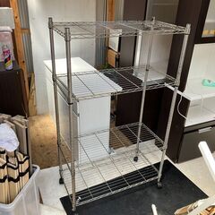 キャスター付き スチールラック（90cm幅）