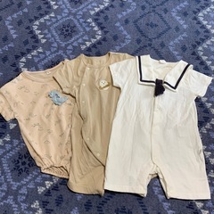 【決定】 80 ベビー　カバーオール　ロンパースの画像