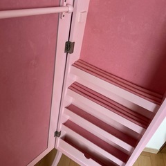 【収納付き全身鏡】　ミラー　ピンク　家具　可愛いの画像