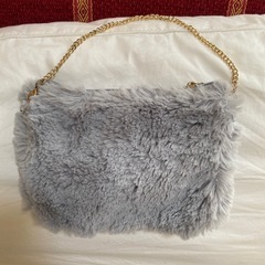 JILL STUART グレー ファーポーチバッグ