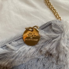 JILL STUART グレー ファーポーチバッグの画像
