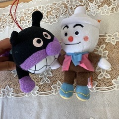バイキンマンと天丼マンのぬいぐるみ