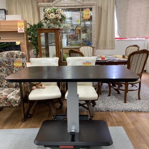 ジモティー限定価格！S719 ⭐ NITORI ニトリ 昇降テーブル コラボ120DT 幅120cm USED