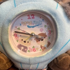 【時計】うきうきらっこアラーム付きぬいぐるみ時計の画像