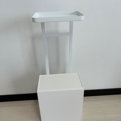 tower トイレ収納　トイレットペーパーホルダー上トレー＆収納ケース　山崎実業 の画像