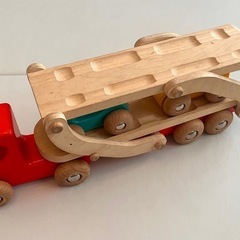 【4/29まで🌟限定出品】ボーネルンド　車をはこぶトラック トレーラー 知育玩具 木のおもちゃ 車 木製 の画像