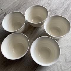 お話中　未使用　白い湯呑み　セット