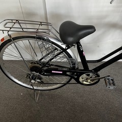 GAKUCHARI ガクチャリ エンドウ商事 27インチ 6段変速 チューブレス ノーパンクタイヤ ブラック 普通自転車 オートライトの画像