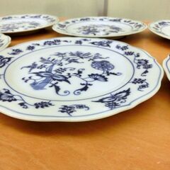 ■ブルーダニューブ　Blue Danube　平皿　6枚　ケーキプレート　ブルーオニオン　札幌 西区 西野の画像
