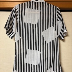 【中古】春夏オススメ！白黒シアー服 レディースＭサイズの画像