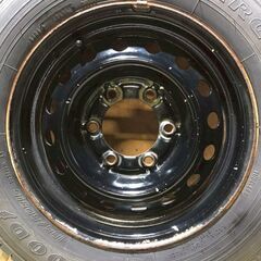 ☆ラジアルタイヤ☆　ハイエース 純正　スチールホイール 15インチ 5.5J PCD139.7 6穴 ET約30 ハブ107 グッドイヤー CARGO PRO 185/80R15 LT 2014年 4本 NG24の画像