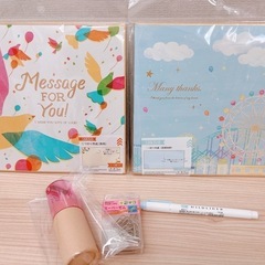 色紙2枚&色えんぴつ&マイルドライナー&クリップset!!
