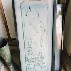 古民家　欄間磨りガラス