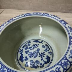 睡蓮鉢　水鉢　火鉢　メダカ鉢　 レトロ 金魚鉢の画像