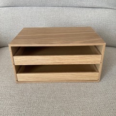 【お譲り先決定】無印良品　木製トレー収納2段