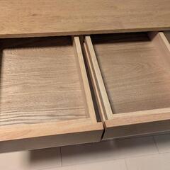 ローテーブル引出し2杯　ベルメゾン　105×60×35の画像