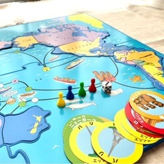 《子供おもちゃ》世界地図のすごろく・パズルの画像