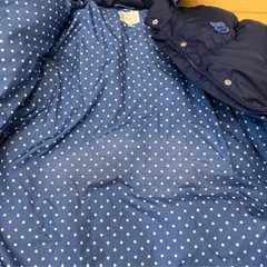 KP ネイビー 女の子　ダウンコート フード付き　130〜140 冬アウターの画像