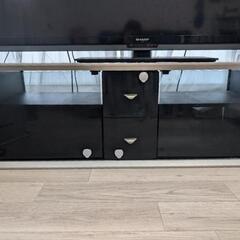 テレビ台 ガラス 黒